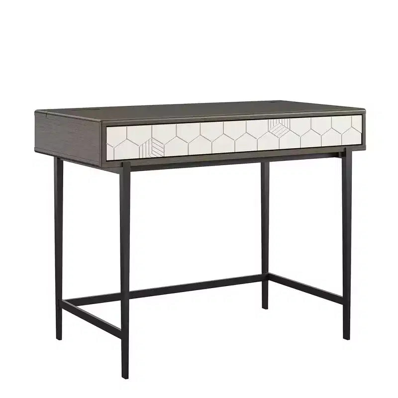 GDFStudio Moulton – Bureau informatique moderne de 99 cm avec pieds en métal