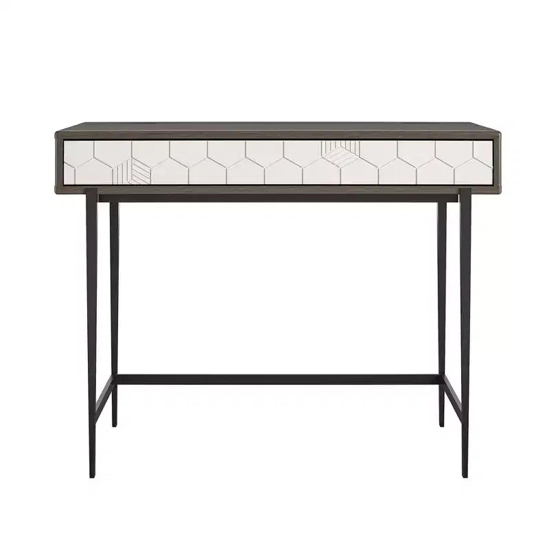 GDFStudio Moulton – Bureau informatique moderne de 99 cm avec pieds en métal