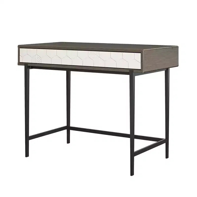 GDFStudio Moulton – Bureau informatique moderne de 99 cm avec pieds en métal