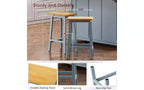 EHMKNP Lot de 2 chaises de bar de 65 cm de haut, tabourets de comptoir de cuisine avec repose-pieds, tabourets de ferme pour salle à manger, cuisine, comptoir
