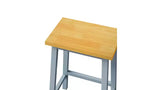 EHMKNP Lot de 2 chaises de bar de 65 cm de haut, tabourets de comptoir de cuisine avec repose-pieds, tabourets de ferme pour salle à manger, cuisine, comptoir