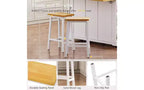 EHMKNP Lot de 2 chaises de bar de 65 cm de haut, tabourets de comptoir de cuisine avec repose-pieds, tabourets de ferme pour salle à manger, cuisine, comptoir
