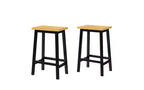 EHMKNP Lot de 2 chaises de bar de 65 cm de haut, tabourets de comptoir de cuisine avec repose-pieds, tabourets de ferme pour salle à manger, cuisine, comptoir