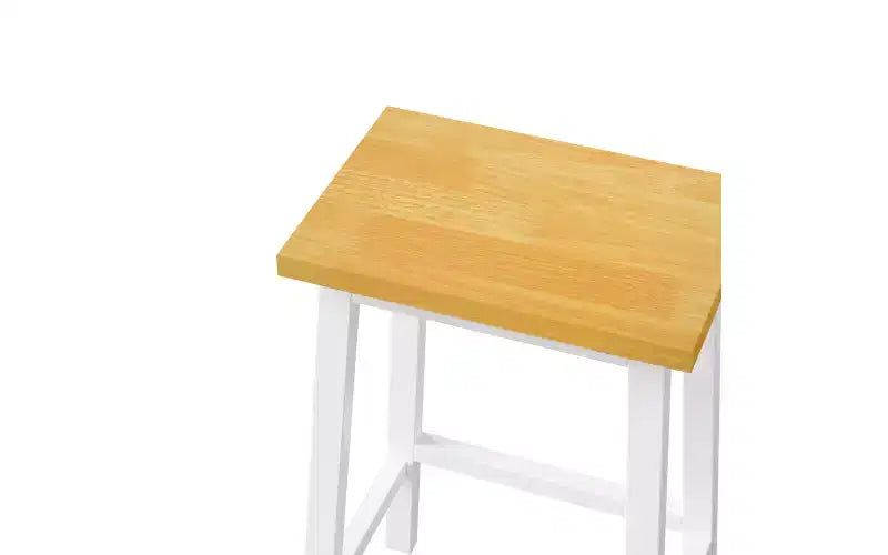 EHMKNP Lot de 2 chaises de bar de 65 cm de haut, tabourets de comptoir de cuisine avec repose-pieds, tabourets de ferme pour salle à manger, cuisine, comptoir