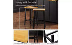 EHMKNP Lot de 2 chaises de bar de 65 cm de haut, tabourets de comptoir de cuisine avec repose-pieds, tabourets de ferme pour salle à manger, cuisine, comptoir