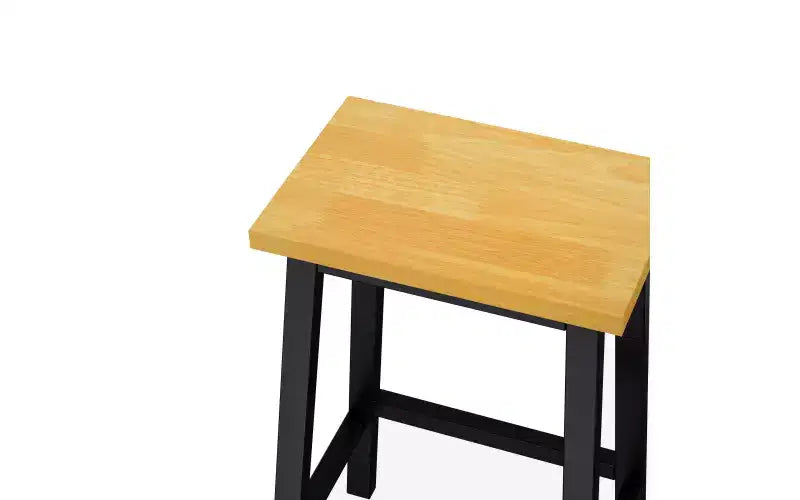 EHMKNP Lot de 2 chaises de bar de 65 cm de haut, tabourets de comptoir de cuisine avec repose-pieds, tabourets de ferme pour salle à manger, cuisine, comptoir