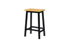 EHMKNP Lot de 2 chaises de bar de 65 cm de haut, tabourets de comptoir de cuisine avec repose-pieds, tabourets de ferme pour salle à manger, cuisine, comptoir