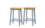 EHMKNP Lot de 2 chaises de bar de 65 cm de haut, tabourets de comptoir de cuisine avec repose-pieds, tabourets de ferme pour salle à manger, cuisine, comptoir