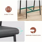 Lot de 2/4 tabourets de bar à hauteur de comptoir avec dossier et assise large rembourrée pour îlot de cuisine, montage facile