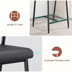 Lot de 2/4 tabourets de bar à hauteur de comptoir avec dossier et assise large rembourrée pour îlot de cuisine, montage facile