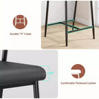 Lot de 2/4 tabourets de bar à hauteur de comptoir avec dossier et assise large rembourrée pour îlot de cuisine, montage facile