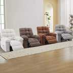 Fauteuil inclinable surdimensionné GustoWave pour adulte avec massage et chaleur, canapé inclinable rembourré en tissu respirant pour salon