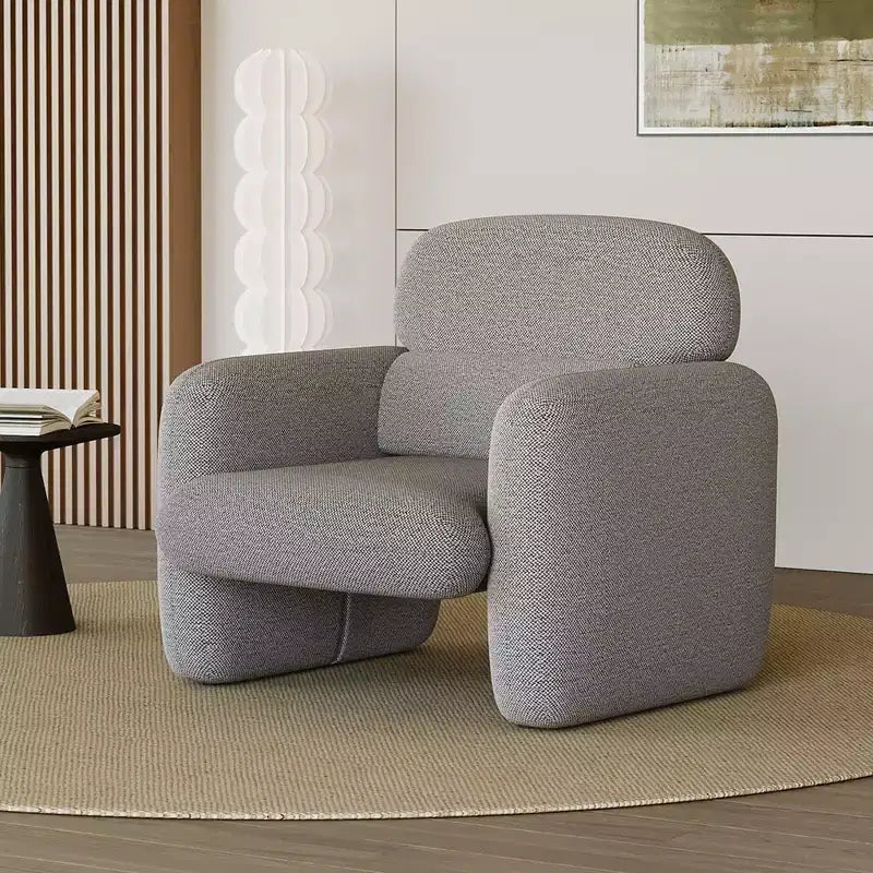 GustoWave Fauteuil d'appoint moderne avec cadre en bois, fauteuil de lecture confortable pour salon, chambre à coucher, appartement