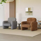 GustoWave Fauteuil d'appoint moderne avec cadre en bois, fauteuil de lecture confortable pour salon, chambre à coucher, appartement