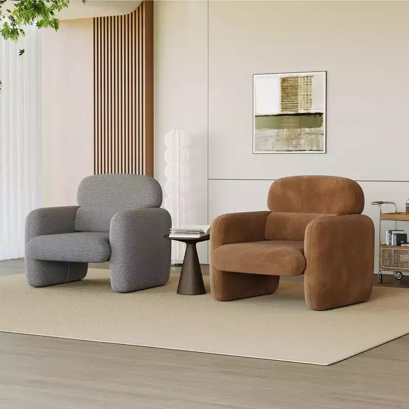 GustoWave Fauteuil d'appoint moderne avec cadre en bois, fauteuil de lecture confortable pour salon, chambre à coucher, appartement