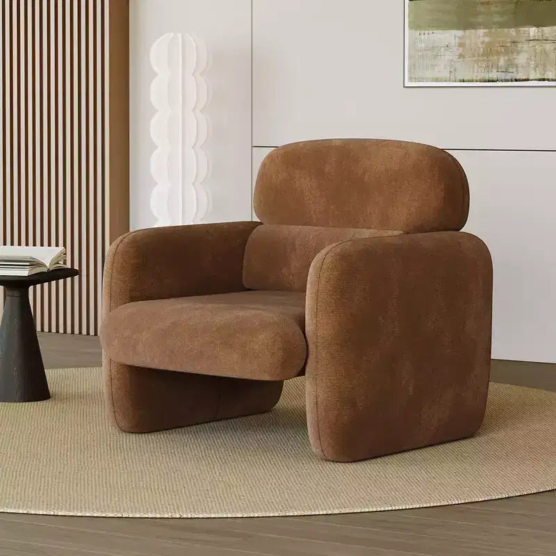 GustoWave Fauteuil d'appoint moderne avec cadre en bois, fauteuil de lecture confortable pour salon, chambre à coucher, appartement