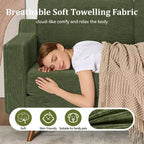Dyonery 65.4 Canapé causeuse confortable pour salon, petit canapé moderne du milieu du siècle avec coussin à ressorts, cadre en bois massif, assemblage sans outils