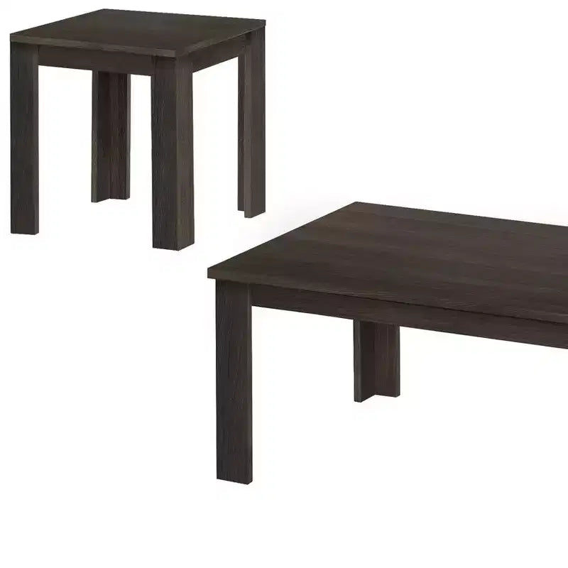 Lot de trois tables basses HomeRoots de 44 po en chêne
