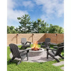 Chaise Adirondack pliante CuisinSmart, chaise pliante toutes saisons en PEHD, chaises Adirondack résistantes aux intempéries pour patio, jardin, pelouse, arrière-cour, piscine