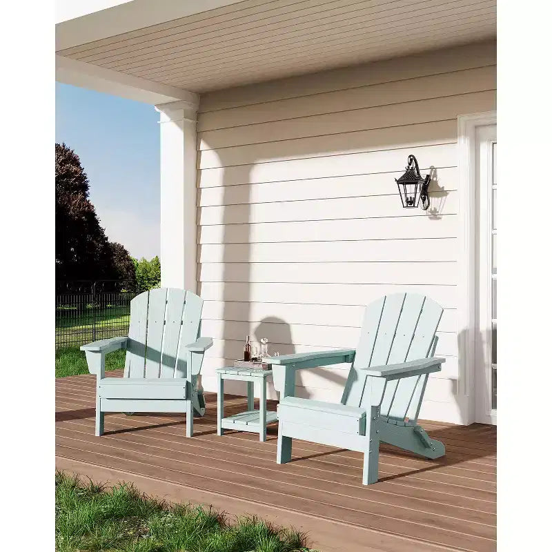 Chaise Adirondack pliante CuisinSmart, chaise pliante toutes saisons en PEHD, chaises Adirondack résistantes aux intempéries pour patio, jardin, pelouse, arrière-cour, piscine