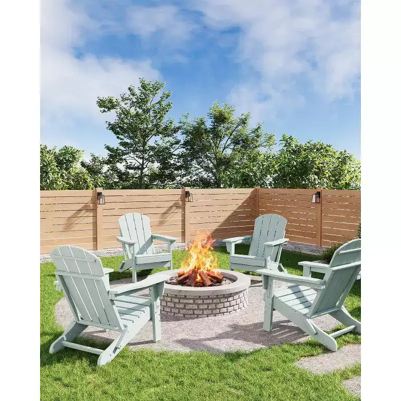 Chaise Adirondack pliante CuisinSmart, chaise pliante toutes saisons en PEHD, chaises Adirondack résistantes aux intempéries pour patio, jardin, pelouse, arrière-cour, piscine