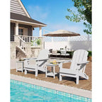 Chaise Adirondack pliante CuisinSmart, chaise pliante toutes saisons en PEHD, chaises Adirondack résistantes aux intempéries pour patio, jardin, pelouse, arrière-cour, piscine