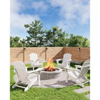 Chaise Adirondack pliante CuisinSmart, chaise pliante toutes saisons en PEHD, chaises Adirondack résistantes aux intempéries pour patio, jardin, pelouse, arrière-cour, piscine