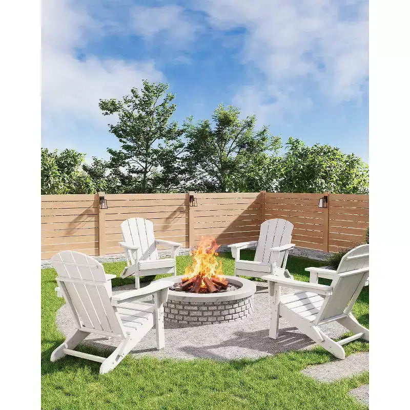 Chaise Adirondack pliante CuisinSmart, chaise pliante toutes saisons en PEHD, chaises Adirondack résistantes aux intempéries pour patio, jardin, pelouse, arrière-cour, piscine