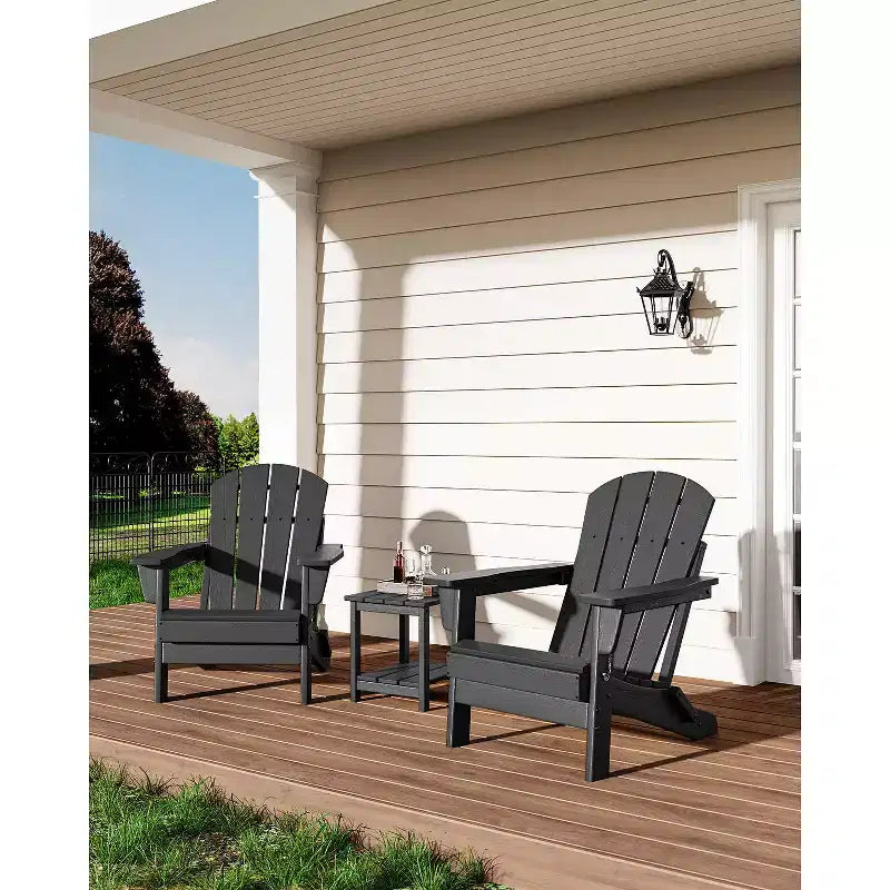 Chaise Adirondack pliante CuisinSmart, chaise pliante toutes saisons en PEHD, chaises Adirondack résistantes aux intempéries pour patio, jardin, pelouse, arrière-cour, piscine