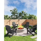 Chaise Adirondack pliante CuisinSmart, chaise pliante toutes saisons en PEHD, chaises Adirondack résistantes aux intempéries pour patio, jardin, pelouse, arrière-cour, piscine