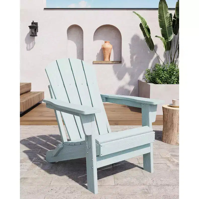 Chaise Adirondack pliante CuisinSmart, chaise pliante toutes saisons en PEHD, chaises Adirondack résistantes aux intempéries pour patio, jardin, pelouse, arrière-cour, piscine