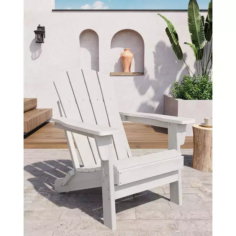 Chaise Adirondack pliante CuisinSmart, chaise pliante toutes saisons en PEHD, chaises Adirondack résistantes aux intempéries pour patio, jardin, pelouse, arrière-cour, piscine