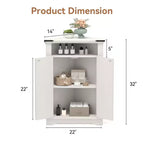 Meuble d'angle de salle de bain rustique avec porte coulissante – Rangement à étagère réglable pour salle de bain/cuisine/salon (1 pièce)