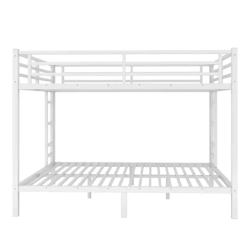 Bellemave Lits Superposés Queen sur Queen pour Adultes, Lits Superposés Robustes pour Adultes, Lit Superposé en Métal Taille Queen avec 2 Échelles, Silencieux, Blanc