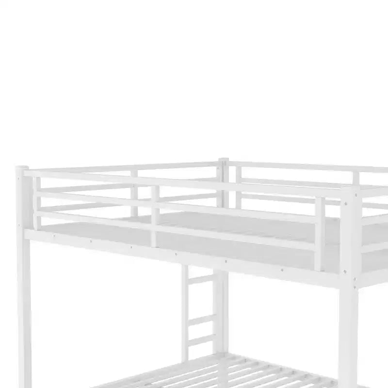 Bellemave Lits Superposés Queen sur Queen pour Adultes, Lits Superposés Robustes pour Adultes, Lit Superposé en Métal Taille Queen avec 2 Échelles, Silencieux, Blanc