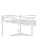 Bellemave Lits Superposés Queen sur Queen pour Adultes, Lits Superposés Robustes pour Adultes, Lit Superposé en Métal Taille Queen avec 2 Échelles, Silencieux, Blanc