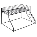 Bellemave Lit Superposé au Sol, Cadre de Lit Superposé en Métal Robuste, pour Adultes, Noir