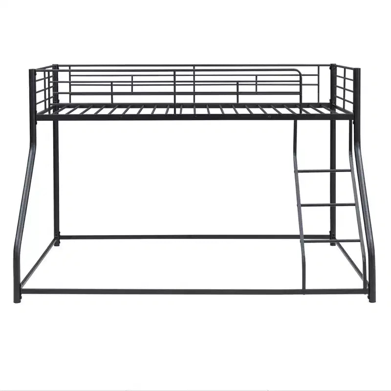 Bellemave Lit Superposé au Sol, Cadre de Lit Superposé en Métal Robuste, pour Adultes, Noir