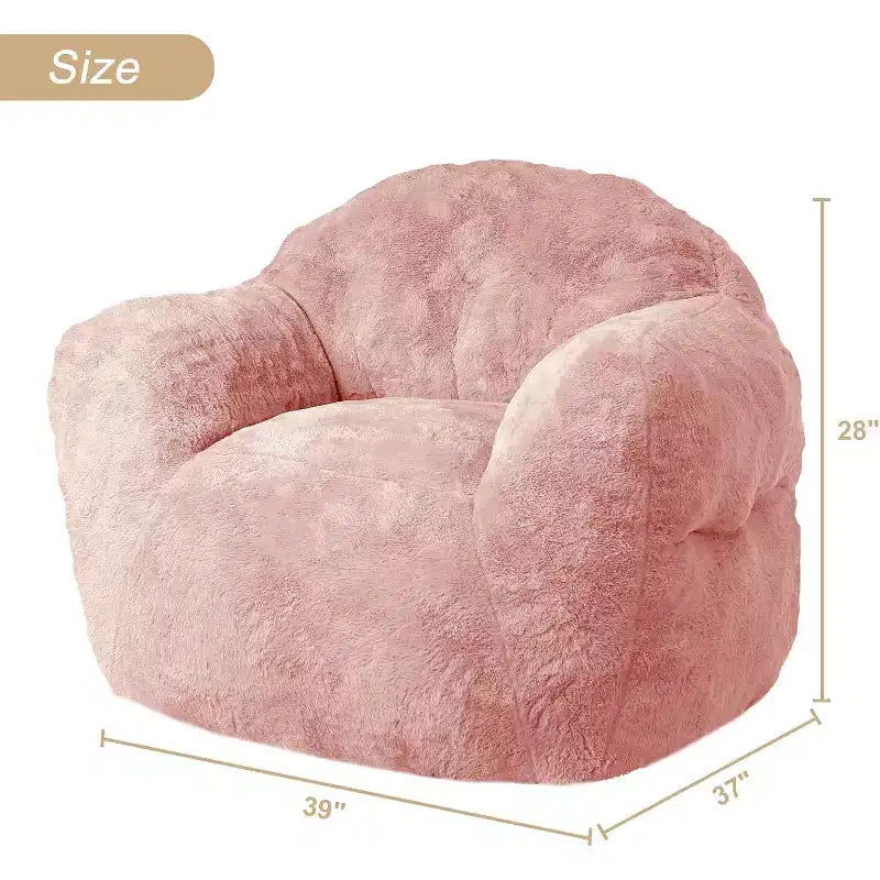 Touch Bean Bag Chair, 320GSM Polyester Accent Chair with High-Resilience Sponge Fill, Ultra Soft Lounge Chair for Living Room, Bedroom