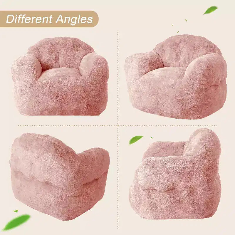 Fauteuil Pouf Touch, fauteuil d'appoint en polyester 320 g/m² avec rembourrage en éponge haute résilience, fauteuil de salon ultra doux pour salon, chambre à coucher