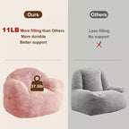 Fauteuil Pouf Touch, fauteuil d'appoint en polyester 320 g/m² avec rembourrage en éponge haute résilience, fauteuil de salon ultra doux pour salon, chambre à coucher
