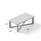 PexFix 50 Table Basse Moderne Rectangulaire de Ferme en Bois Massif avec Pieds Robustes en Croix Table Centrale pour Maison Bureau Salon Noyer
