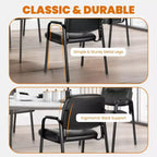 MAYEERTY Chaises de salle de conférence en cuir avec accoudoirs rembourrés Chaises de réception Chaises de bureau pour invités