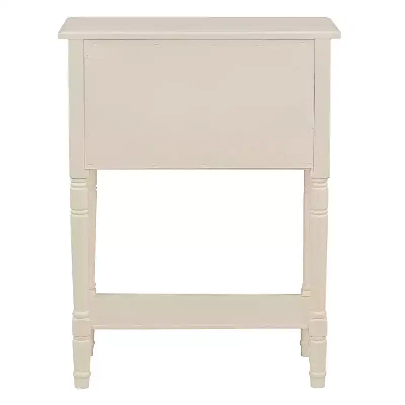 Bellemave Console étroite, Table de canapé fine avec trois tiroirs de rangement et étagère inférieure, Beige