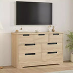 Commode CuisinSmart à 7 tiroirs, commode en bois avec poignées intégrées, organisateur de commode pour salon, chambre de bébé, couloir et entrée.