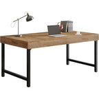 Bureau de direction Lantine 55 pour bureau à domicile, bureau simple pour ordinateur portable avec pieds en métal, table d'écriture, poste de travail professionnel