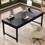 Bureau de direction Lantine 55 pour bureau à domicile, bureau simple pour ordinateur portable avec pieds en métal, table d'écriture, poste de travail professionnel