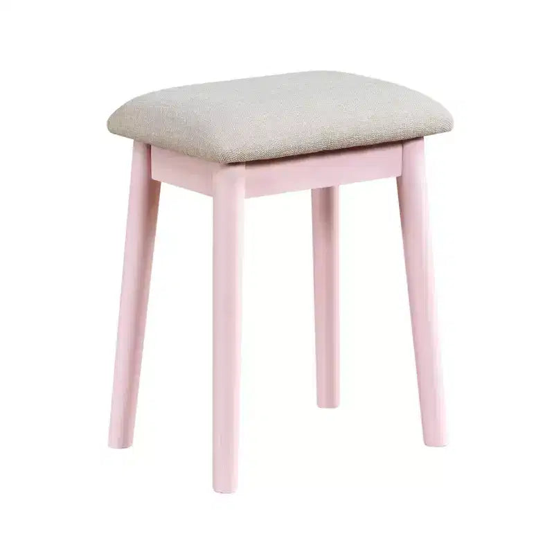 Coiffeuse de luxe Okak avec magnifique miroir et lumières, meuble de rangement avec tiroirs et tabouret, ensemble de coiffeuse princesse pour chambres à coucher