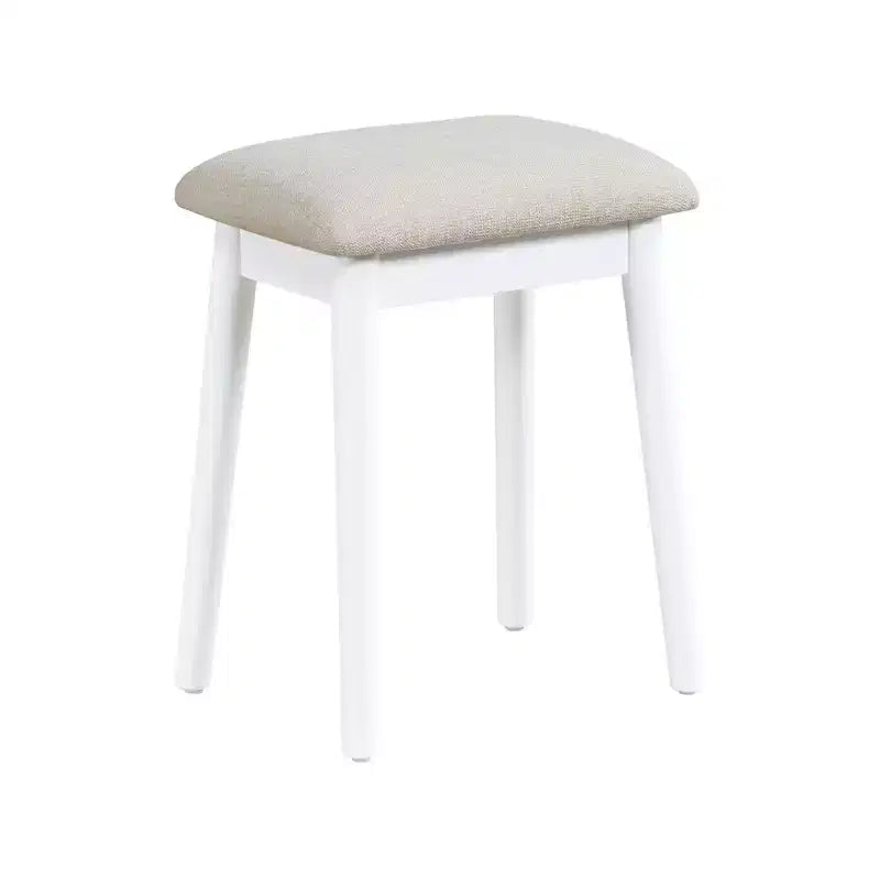 Coiffeuse de luxe Okak avec magnifique miroir et lumières, meuble de rangement avec tiroirs et tabouret, ensemble de coiffeuse princesse pour chambres à coucher