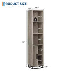 Meuble de salle de bain haut et étroit avec étagère réglable, organiseur de rangement autoportant pour buanderie et salon